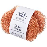 REDECKER Copper Pot Scrubber, Set of 2, Durable and Non-Abrasive Scrubber, Removes Stubborn Rust and Dirt on Appliances, Cookware and Auto-Parts, Machine Washable, Made in Netherlands