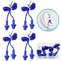 Silicone Earplugs Noise Reducing Ear Plugs 35dB Ultra Quiet Comfortable Earplugs 30 Pairs for Hearing Protection,Hunting Season,Sleeping,Working,Shooting,Travel-Green with Carrying Cases Blue