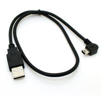50cm USB A Male to Mini USB B 5Pin Male Right Angle Adapter Data Charge Sync Cable Mini USB Cable - A to Left Angle Mini B (Right Angle(0.5m/1.64Feet))