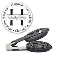 Custom Monogram Address Embosser - Personalized Round Seal - Insert Only - Style EM026