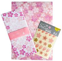 Kyowa Japanese Cherry Blossom Washi Japanese Paper Stationery Envelope Seal (Pink)