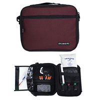 ChillMED Premier Diabetic Supply Organizer | Travel Bag with Shoulder Strap and One 24 oz Cold Pack - Up to 24 Hours of Cool Time - 11" x 9" x 3" (Burgundy)