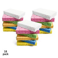 Cleaning Scrub Sponge,Cellulose Non-Scratch for Kitchen,Bathroom,Cars,Colorful Compressed Sponge (18 Pack)