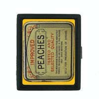 Vintage Condom Tin Peaches Metal Cigarette Case Holder Box D-036