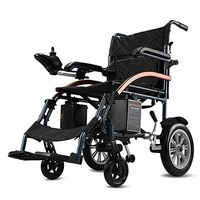 JUFU Electric Wheelchair, Foldable 18kg Portable Small Travel Scooter, Elderly, Disabled Intelligent Automatic Life-Saving 20KM Travel Tools | (Color : 20AH Lithium Battery)