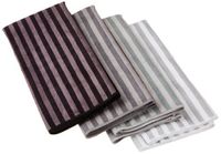 DII Microfiber Multi-Purpose Cleaning Towels Perfect for Kitchens, Dishes, Car, Dusting, Drying Rags, 16 x 24, Set of 4 - Gray Stripe