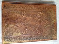 Italian Journal Bizantino Brown Gold - Italian Leather