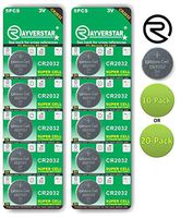 Rayverstar CR2032 3V Lithium Battery 10-Pack (2 x 5-Pack), Super Cell Technology, Long Lasting 3-Volt Batteries. Fits: BR2032, DL2032, SB-T15, EA2032C, ECR2032 (Full List Below)