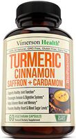 Turmeric Curcumin with Saffron, True Ceylon Cinnamon, Cardamom and Bioperine. Inflammatory Response Support Supplement. Antioxidant Properties. Reduce Occasional Joint Pain, Healthy Blood Sugar Level
