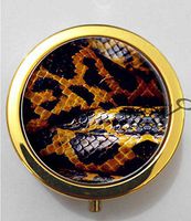 BlackKey Snake Skin Pattern 3-Compartment Decorative Pocket Gift Box Case Organizer for Pill, Color 2 -1340