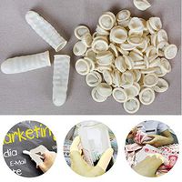 1 Bag Disposable Anti Static Rubber Latex Finger Cots Eyebrow Extension Gloves Practical Off Eyelash Extension Tool Accessories