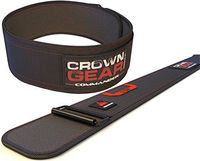 Crown Gear Weightlifting Belt for Gym Fitness Bodybuilding Commander 4-Inch Weight Lifting Belt for Back Support (Commander, L)