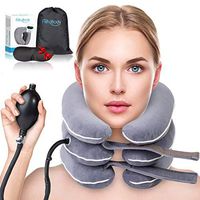 Cervical Neck Traction Device by FlexiBody, Inflatable Traction Device, FDA Approved Neck Traction for Home Use, Pain Relief and Spine Alignment, Adjustable Neck Stretcher, Plus Eye Mask Gift