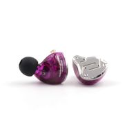 KZ ZS10 Pro 4BA+1DD Hybrid in-Ear Earphone with High Resolution 075mm 2pin Connector Detachable Cable (Without MIC, Purple)