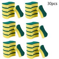 Sayingning 30 Pads Household Kitchen Dish Washing Cloths, Magic Clean Rub Pot Rust Focal Stains Sponge Removing Kits (B20)