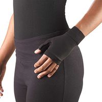 Truform Lymphedema Compression Gauntlet, 20-30 mmHg Post Mastectomy Support, Black, Small