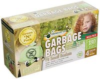 Green'N'Pack Small Garbage Bags, 4 Gallon, 180-Count,