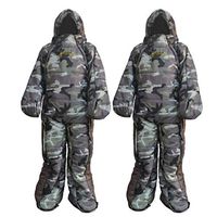CUTICATE 2 Suit Wearable Sleeping Bag Easy On and Off for Hospital Accompany Outdoor Camping Trip for Family
