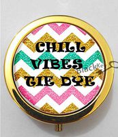 BlackKey Chill Vibes 3-Compartment Decorative Pocket Gift Box Case Organizer for Pill, Color 2-1003