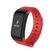 F1 Heart Rate Fitness Tracker Smart Bracelet Wristband Watch Call Remind SPO2H Sleep Monitor Calorie Counter Pedometer Sport Activity Tracker OLED Touch Screen for Android iOS (Red)