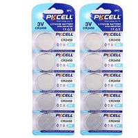 CR2450 3V Lithium Button Cell Battery for Dive Computer,Flameless Candles Thermometer(10pc-2cards)