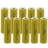 10x Exell AA 1.2V 1000mAh NiCD Button Top Rechargeable Batteries For Intermatic Solar Garden Lights Path Lights Motion Sensor Lawn Lighting