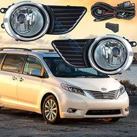 HUAHEE Front Car Fog Lamp for 2011~2017 Toyota Sienna Front Bumper Lights Driving Fog Lamps Fog Light Assemblies /1Set Bulb:H11 12V 55W
