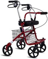 Standard Walkers Walking Aid Walking Stick Elderly and Disabled People with Basket-Type Pedal Seat, Adjustable Folding Four-Legged Portable Walking Frames