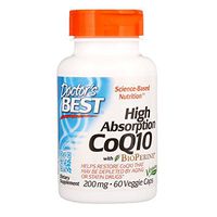 Doctor's Best, High Absorption CoQ10 with Bioperine, 200 mg, 60 Veggie Caps (TRIPLE PACK)