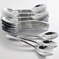 Silver Plastic Spoons - Mini Tasting Spoons - (120 Ct) - It Would Be Silly to Use Anything Else - Disposable Spoons Mini - Hors doeuvres - Mini Dessert Spoons