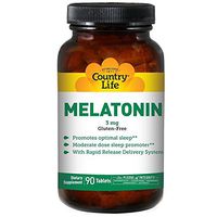Country Life Melatonin Fast Dissolve Tablets, 3mg, 90-Count, Promotes Optimal Sleep, Rapid Release Delivery System, Lower Dose Sleep Promoter, Non-GMO, Gluten-Free