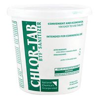BTF Chlor Tab Glassware Sanitizer - Full Case of 12 Tubs - 1200 Tablets