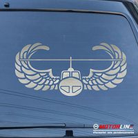 3S MOTORLINE Air Assault Badge Decal Sticker US Army Car Vinyl Pick Size Color die Cut (Silver, 6'' (15.2cm))