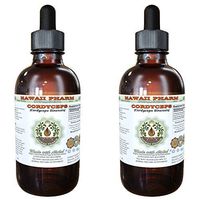 Cordyceps Alcohol-Free Liquid Extract, Cordyceps (Cordyceps Sinensis) Mushroom Glycerite Herbal Supplement 2x2 oz