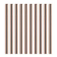 40 Pack Stainless Steel Metal Straws Reusable, 8.5 Inch Drinking Straws For 20oz Tumblers Yeti - 6mm Diameter (40pc 21512mm rose gold)