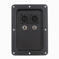 Pro Audio Jack Plate with Dual Speakon and Dual 1/4" PA/DJ Speaker Cabinet