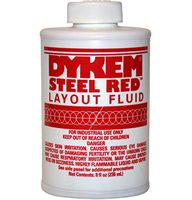 Dykem 04968 Red Layout Fluid - 8 oz Brush-In-Cap Bottle - 80496 [PRICE is per EACH]