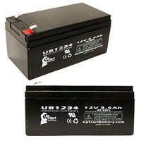 2 Pack Replacement for B & B Battery BP3-12 Battery - Replacement UB1234 Universal Sealed Lead Acid Battery (12V, 3.4Ah, 3400mAh, F1 Terminal, AGM, SLA) - Includes 4 F1 to F2 Terminal Adapters