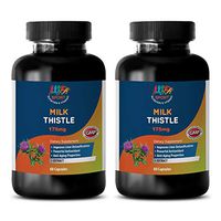 Immune System Support Supplement - Milk Thistle Extract 175MG - Dietary Supplement - Milk Thistle raw herb - 2 Bottles (120 Capsules)