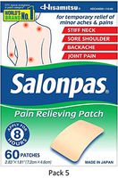 Salonpas Pain Relieving Patches, 60 Count, 5 Pack
