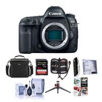 Canon EOS 5D Mark IV DSLR Body Log - Bundle with 32GB U3 SDHC Card, Camera Case, Table Top Tripod, Cleaning Kit, Memory Wallet, Screen Protector, Card Reader, Software Package