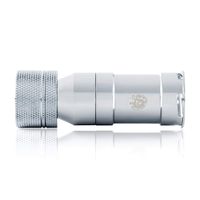 Bitspower Quick Disconnect Female to 1/2" ID, 3/4" OD Compression Fitting for Soft Tubing, CC5 Ultimate, Rotary, Silver Shining