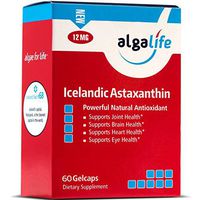 Algalife Pure Astaxanthin - Support Joint Pain & Eye Health, Made From Natural Icelandic Water, Super Powerful Antioxidant, 12 mg, 60 Soft Gels.