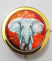 BlackKey White Elephant 3-Compartment Decorative Pocket Gift Box Case Organizer for Pill, Color 2 -2248