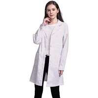perfectCOCO Womens White Coat Casual Long Professional Lab Coat Casual Windbreaker Front Wrap Jacket Outwear