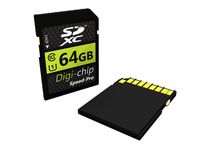 Digi-Chip 64GB Class 10 SDXC Memory Card for Olympus SP-620 UZ, SZ-12, SZ-31MR IHS, SZ-15, SZ-16, SH-50, VH-410, VH-515, Stylus SP-820 UZ, Stylus XZ-10 and Stylus 1 Digital Camera