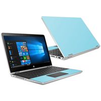 MightySkins Skin Compatible with HP Pavilion x360 15.6" (2018) - Solid Baby Blue | Protective, Durable, and Unique Vinyl Decal wrap Cover | Easy to Apply, Remove, and Change Styles | Made in The USA