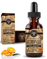Hemp Oil Extract for Pain & Stress Relief (1000mg) - Promotes Healthy Sleep Patterns, Skin Care & Mood Stability. for Joint, Arthritis, Neck, Shoulder, Back Pain (Orange Flavor)