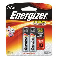 Energizer E91BP-2 AA Alkaline Batteries 2 Batteries Per Package