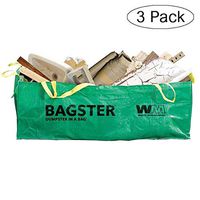 BAGSTER 3CUYD Dumpster in a Bag, Green (Pack of 3)